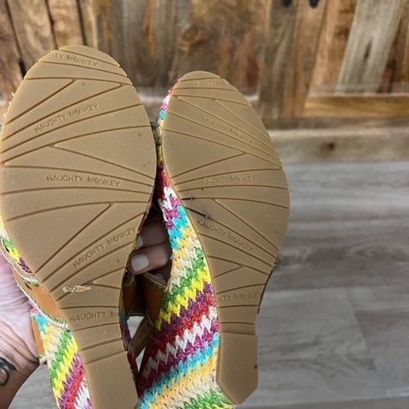 Naughty Monkey New Wedge Slingback Sandals with Colorful Outsole - Picture 6 of 13